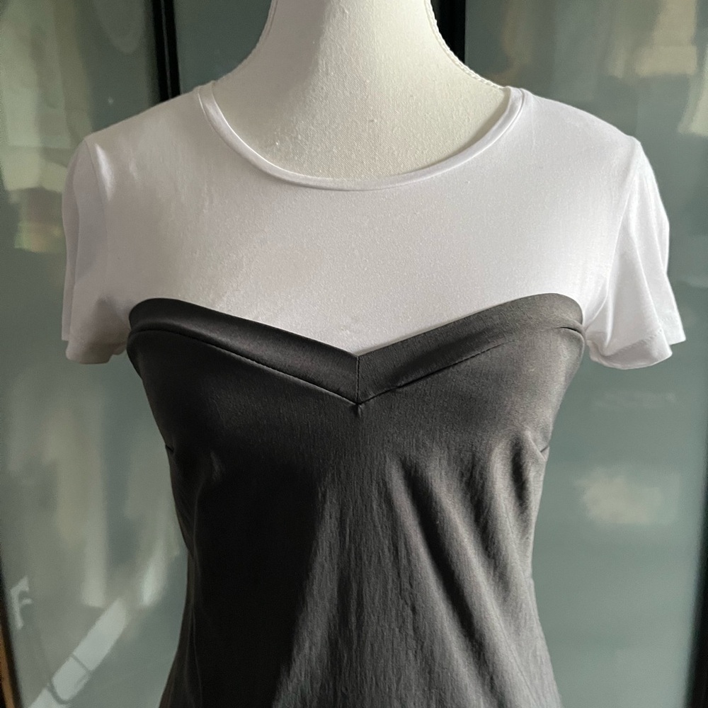 Chic Strapless like Gray and White Dress - Picture 2 of 8